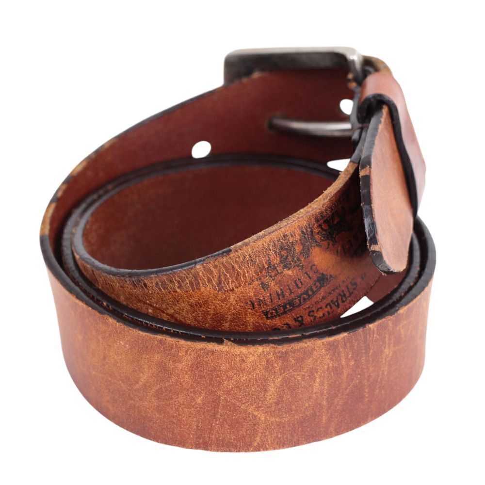 Levi's TAN BROWN GENUINE LEATHER 1 3/8"Wd CASUAL DRESS MEN'S BELT Sz 38/95 (G17 - Picture 4 of 14